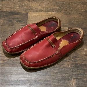 Born red leather slides sz 7.5